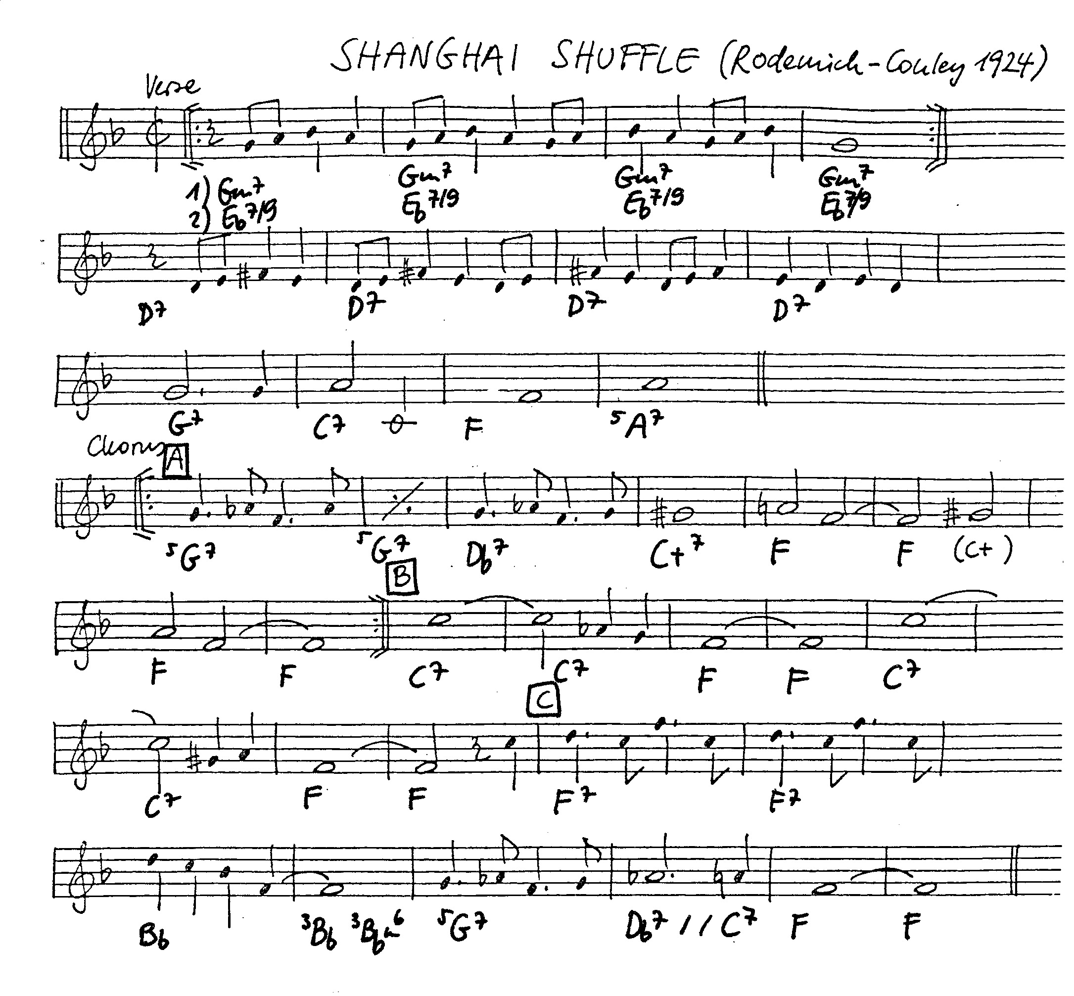 shanghai shuffle leadsheet – book us for your next 20s or gatsby event